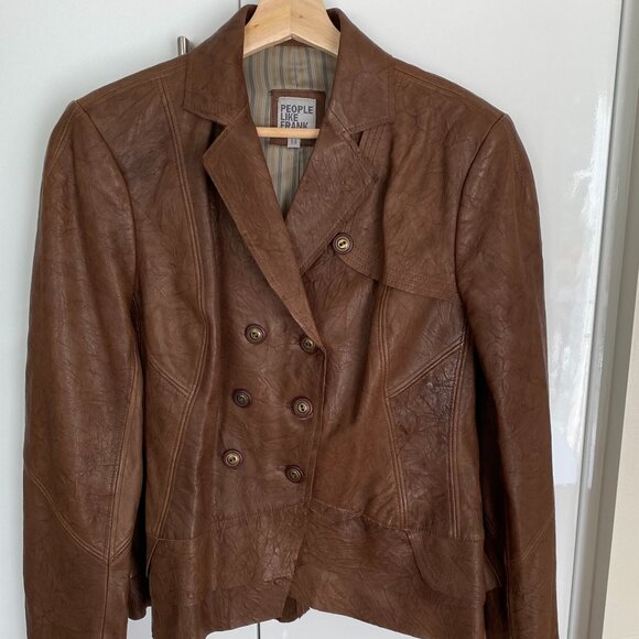 People Like Frank Leather Jacket Sz M - Picture 1 of 10